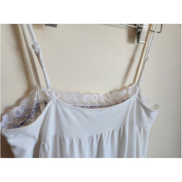 Victoria's Secret 100% cotton sleep nite night gown ribbon lace white sexy cute - Picture 4 of 8